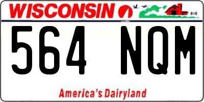 WI license plate 564NQM