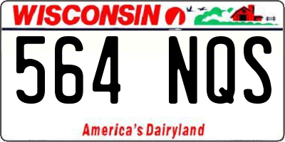 WI license plate 564NQS