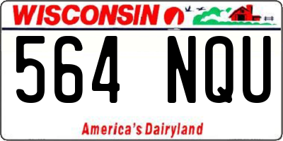 WI license plate 564NQU