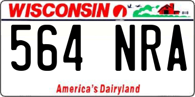 WI license plate 564NRA
