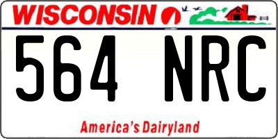 WI license plate 564NRC