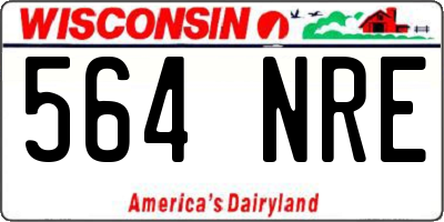 WI license plate 564NRE