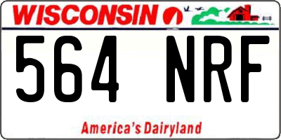 WI license plate 564NRF