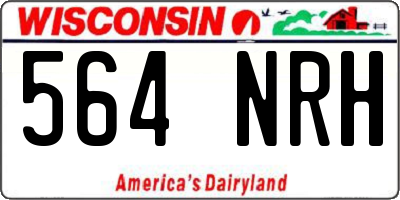 WI license plate 564NRH