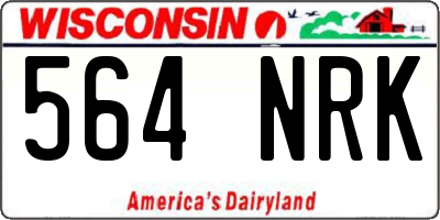 WI license plate 564NRK