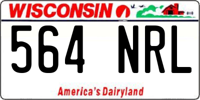 WI license plate 564NRL