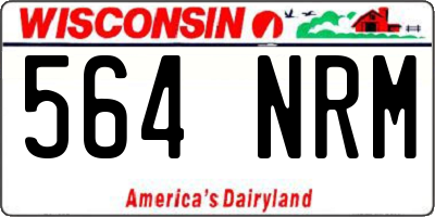 WI license plate 564NRM