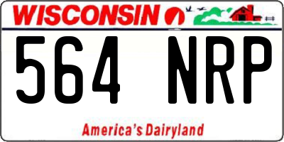 WI license plate 564NRP