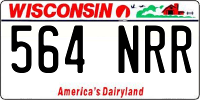 WI license plate 564NRR