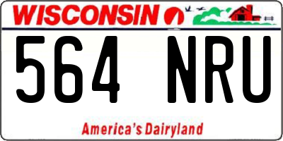 WI license plate 564NRU