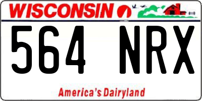 WI license plate 564NRX