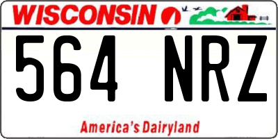 WI license plate 564NRZ