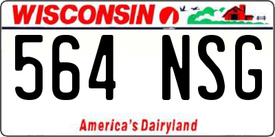 WI license plate 564NSG