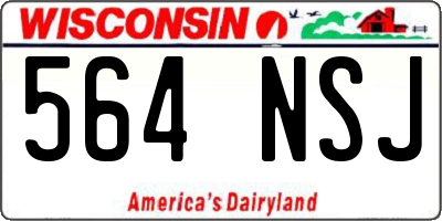 WI license plate 564NSJ