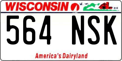 WI license plate 564NSK