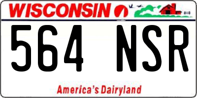 WI license plate 564NSR