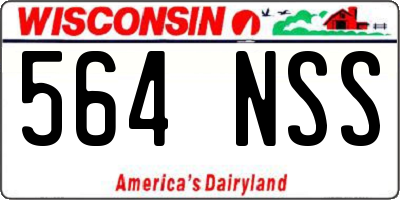 WI license plate 564NSS