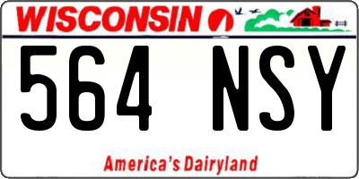WI license plate 564NSY