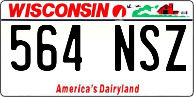 WI license plate 564NSZ