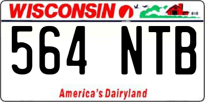 WI license plate 564NTB