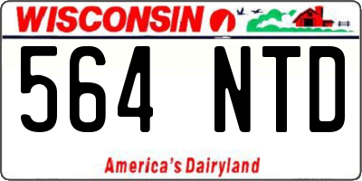 WI license plate 564NTD