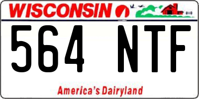 WI license plate 564NTF