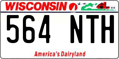 WI license plate 564NTH