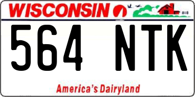 WI license plate 564NTK