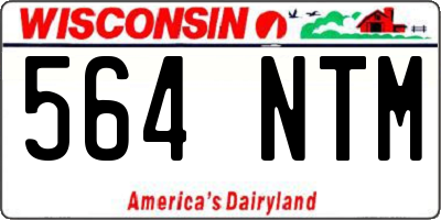 WI license plate 564NTM