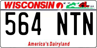 WI license plate 564NTN