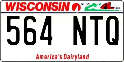 WI license plate 564NTQ