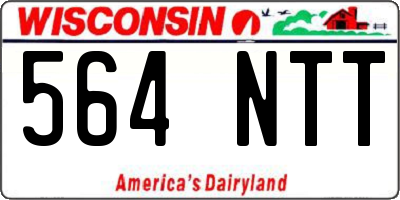 WI license plate 564NTT