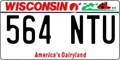 WI license plate 564NTU