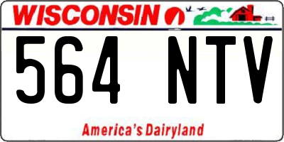WI license plate 564NTV