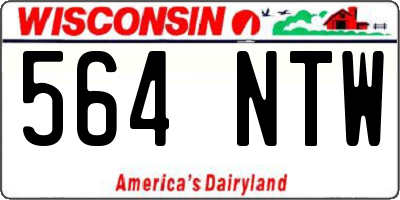 WI license plate 564NTW