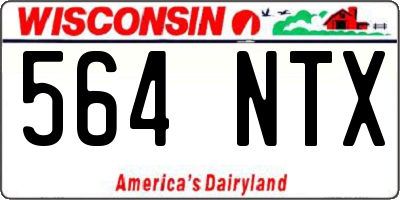WI license plate 564NTX