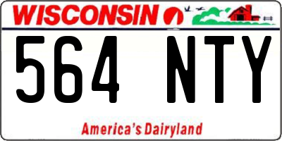 WI license plate 564NTY