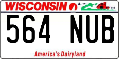 WI license plate 564NUB
