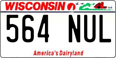 WI license plate 564NUL