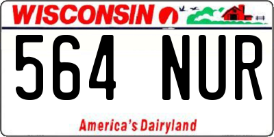 WI license plate 564NUR