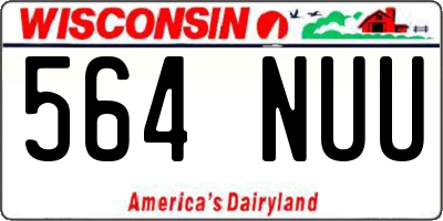 WI license plate 564NUU