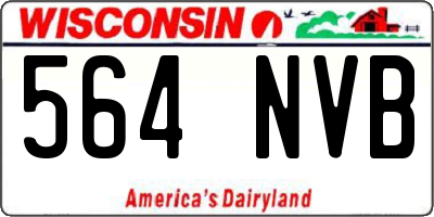 WI license plate 564NVB