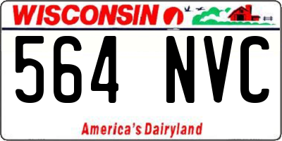 WI license plate 564NVC