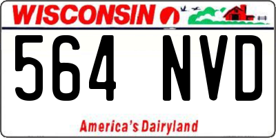 WI license plate 564NVD