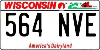 WI license plate 564NVE