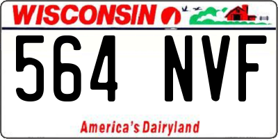 WI license plate 564NVF