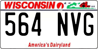 WI license plate 564NVG
