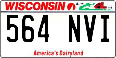WI license plate 564NVI