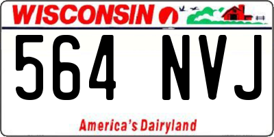 WI license plate 564NVJ