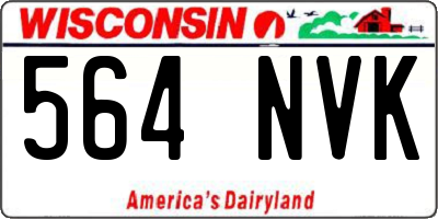 WI license plate 564NVK